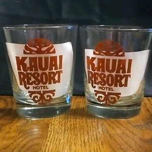 Kauai Resort Hotel Whiskey Glasses